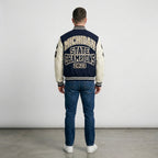 Men's Wool Varsity Jacket In Navy