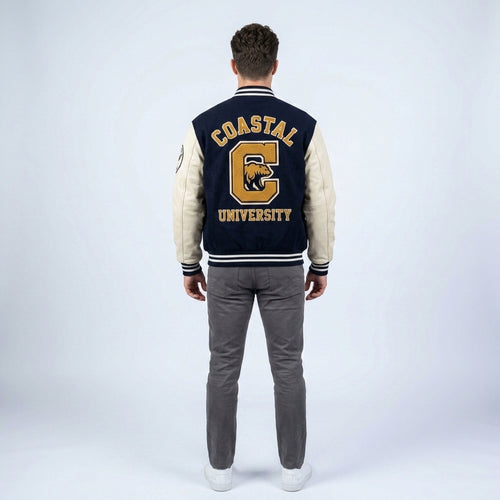 Guess Lark Varsity Jacket in Blue for Men
