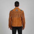 Brown Western Suede Leather Jacket - Left
