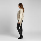 Women's White Western Leather Jacket - Back