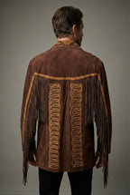 Men's Vintage Cowboy Western Leather Jacket - Left
