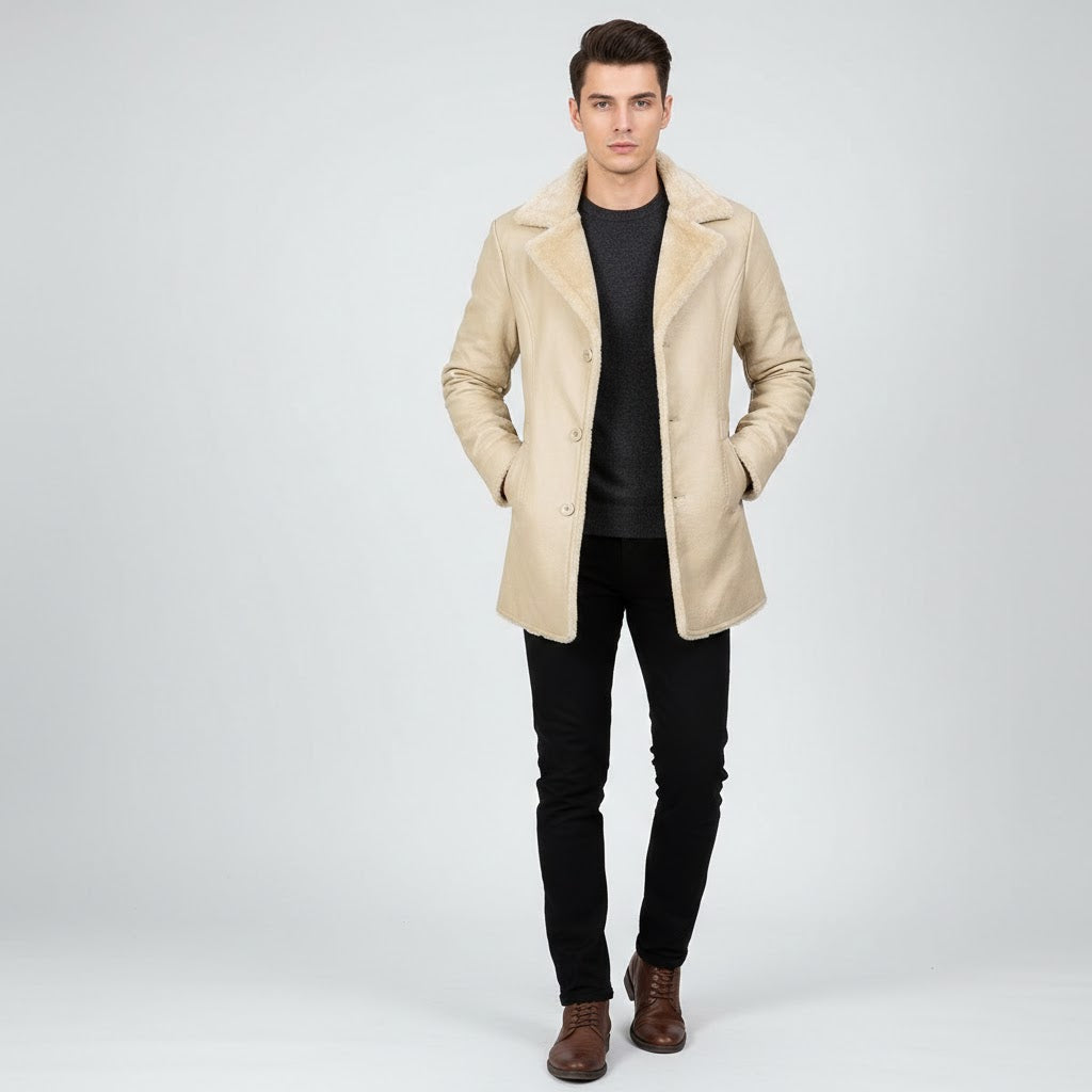 Men's Leather Coats Premium Genuine Leather - Front