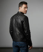 Leather Jacket for Men Premium Biker Gear - Back