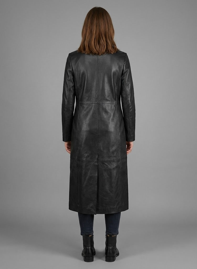Real Leather Coat for Women - Left