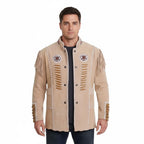 Men's Western Suede Leather Jacket - Front