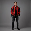 Handmade Men's Western Suede Fringe Jacket - Front