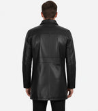 Leather Car Coat for Men - Left